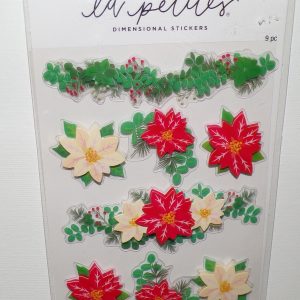 La Petites Dimensional 3D Pointsettia Stickers