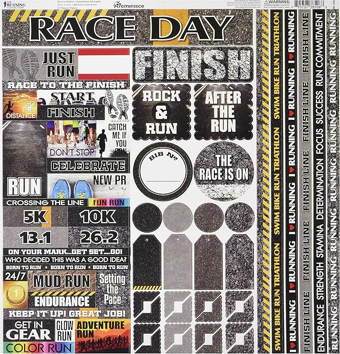 12×12 Reminisce Running Stickers